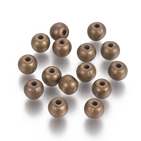 Tibetan Style Alloy Round Beads LS-TIBEB-5204-AB-NR-1