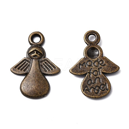 Tibetan Style Angel Alloy Pendants TIBEP-A579-AB-NR-1