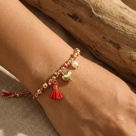 Pride Month Alloy Heart Charm Bracelets YY7958-1-1