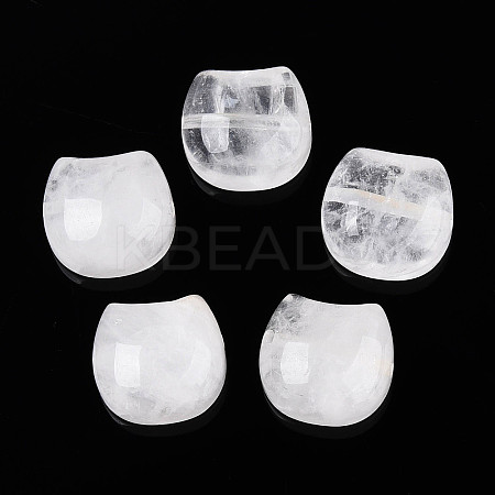 Natural Quartz Crystal Cat Head Shape Beads G-T144-05E-1
