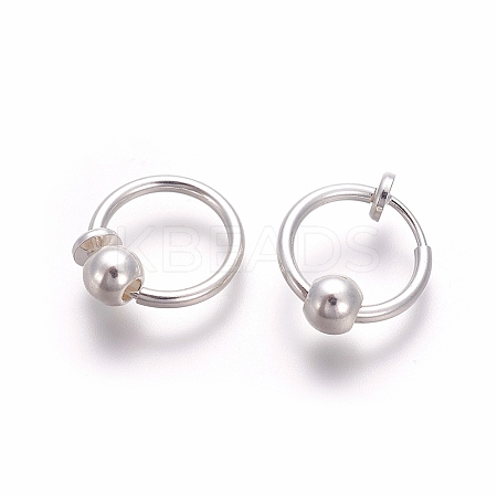 Electroplate Brass Retractable Clip-on Earrings LS-EJEW-L221-02A-1