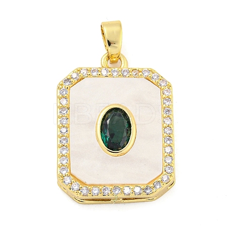 Brass Micro Pave Cubic Zirconia Pendants FIND-Z044-04B-1