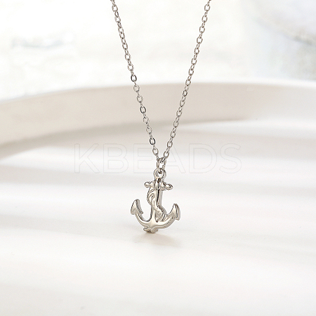 Stylish 304 Stainless Steel Pendant Necklace for Women's Daily Wear MA6567-2-1