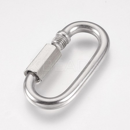 304 Stainless Steel Keychain Clasp Findings STAS-K183-02-D-1