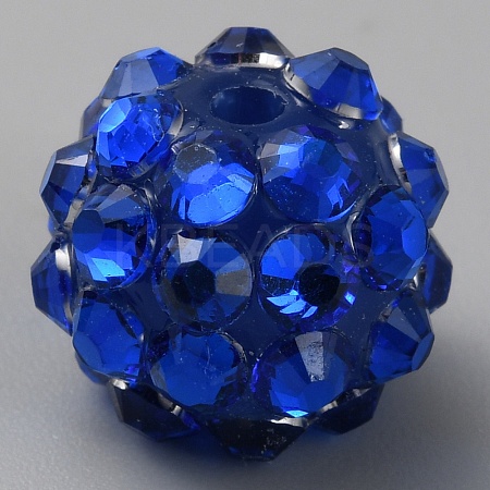 Resin Rhinestone Beads RESI-WH0031-02J-1