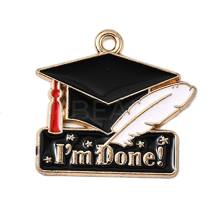 Graduation Season Alloy Enamel Pendants LS-ENAM-I065-02KCG-03-1