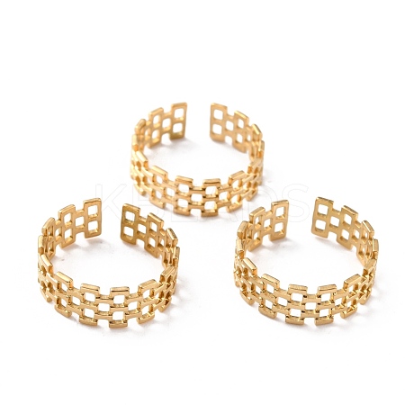 Ion Plating(IP) 304 Stainless Steel Finger Rings RJEW-L102-20G-1