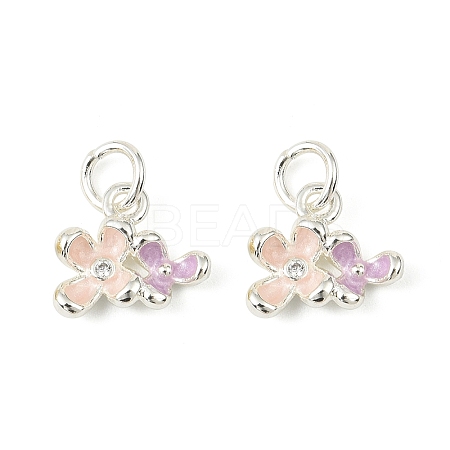 Brass Enamel Charms KK-C107-19S-1