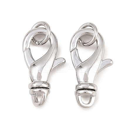 Brass Lobster Claw Clasps KK-H287-08B-P-1