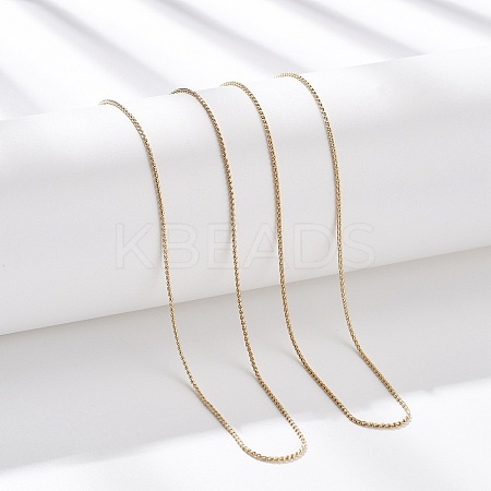 1MM 304 Stainless Steel Serpentine Chain Necklaces for Women Men NJEW-T016-11G-1