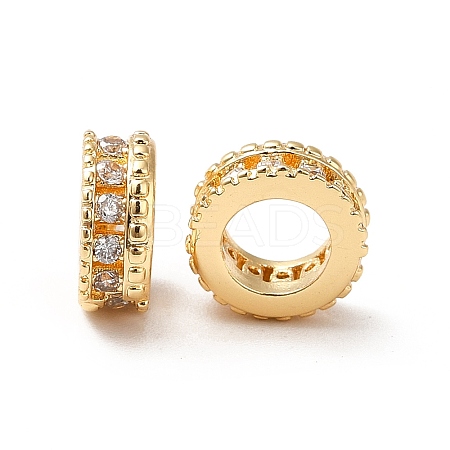 Brass Micro Pave Cubic Zirconia European Beads LS-KK-M233-35G-1