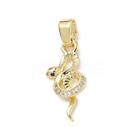 Brass Micro Pave Cubic Zirconia Pendants ZIRC-I356-43G-1