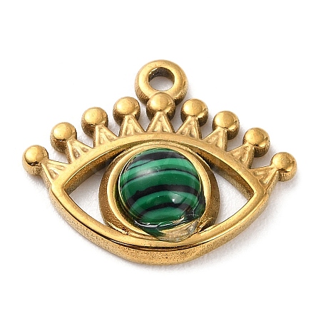 Natural Malachite Eye Pendants LS-STAS-Q249-01G-02-1