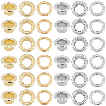 200Pcs 2 Colors Iron Grommet Eyelet Findings IFIN-GF0001-59B-1