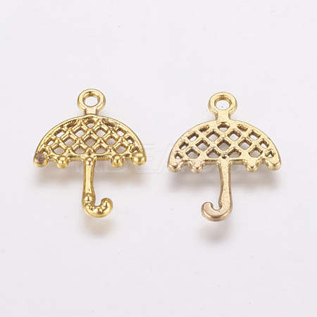 Tibetan Style Umbrella Pendants TIBEP-LF1300YKG-AG-LF-1