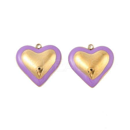 304 Stainless Steel Enamel Pendants STAS-P380-09G-02-1