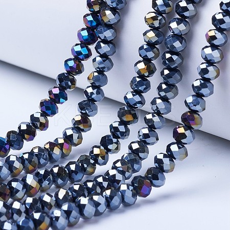 Electroplate Glass Beads Strands EGLA-A034-P3mm-B01-1