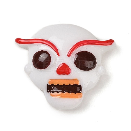 Skull Halloween Opaque Resin Decoden Cabochons RESI-R446-01U-1