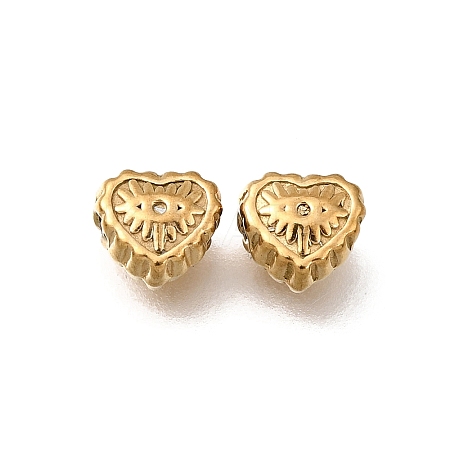 Valentine's Day 304 Stainless Steel Spacer Beads STAS-L315-075G-04-1