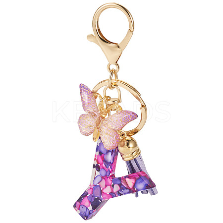 Resin Butterfly Pendant Keychains KEYC-TAC0034-03Y-1