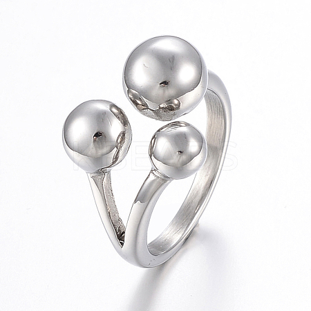Tarnish Resistant 304 Stainless Steel Finger Rings RJEW-H125-12G-19mm-1