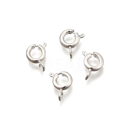 Eco-friendly Brass Spring Ring Clasps KK-D082-01E-S-1