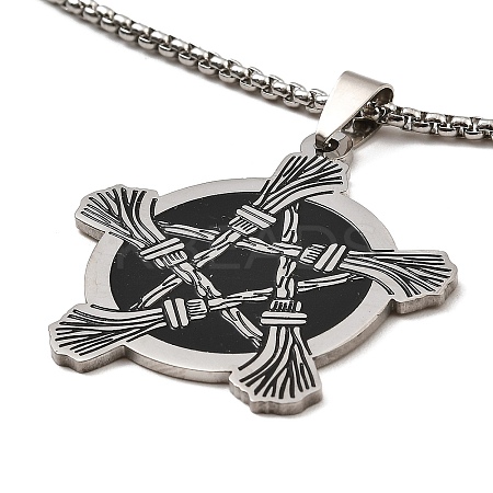 Non-Tarnish 201 Stainless Steel Pendant Necklaces NJEW-B095-03-1