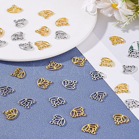 100pcs 2 Colors Tibetan Style Alloy Pendants FIND-LP0001-52-1