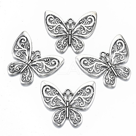 Tibetan Style Alloy Big Pendants TIBEP-S319-107AB-RS-1