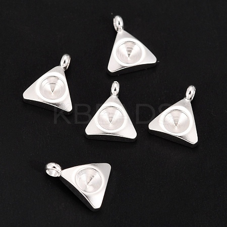 201 Stainless Steel Pendant Rhinestone Settings LS-STAS-G224-29S-1