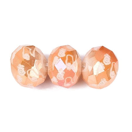 Electroplate Glass Beads EGLA-N026-01A-C01-1
