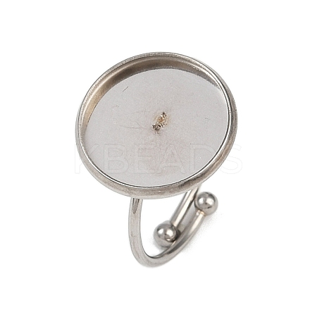 304 Stainless Steel Cuff Ring Components STAS-D372-03P-05-1
