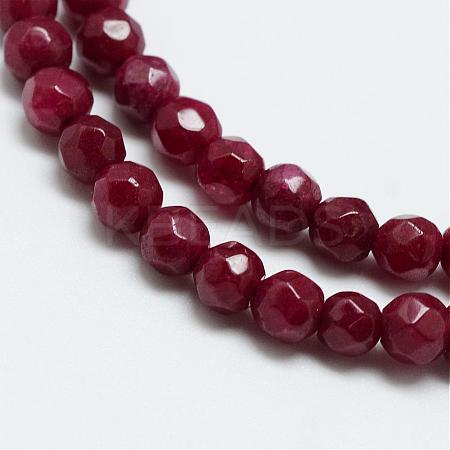 Natural White Jade Bead Strands G-R344-4mm-09-1