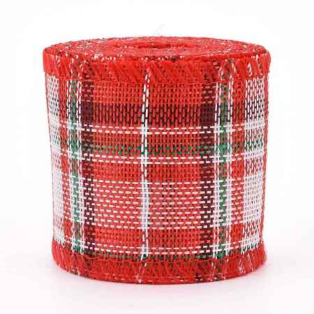 Polyester Imitation Linen Ribbon OCOR-G007-02D-1