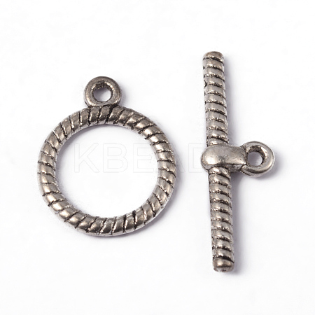 Tibetan Style Alloy Toggle Clasps X-LF1543Y-1