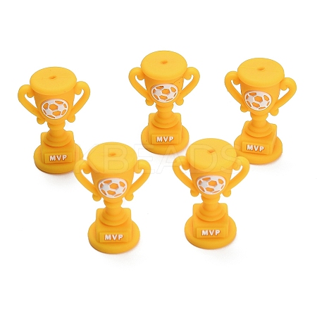 Football Theme Silicone Beads SIL-B081-01E-1