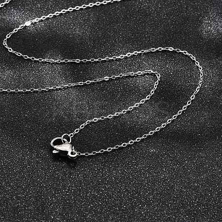 Non-Tarnish 304 Stainless Steel Cable Chain Necklaces NJEW-K090-01P-1