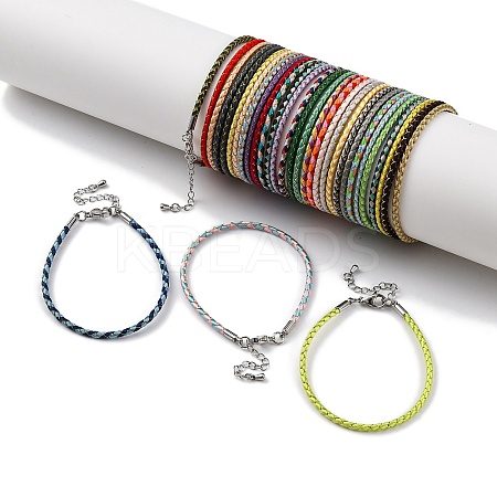 Polyester Cord Braided Bracelet Makings MAK-Z003-01P-1
