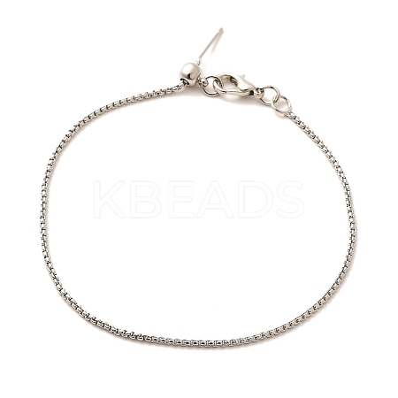 Brass Box Chain Bracelets for Women BJEW-G735-15P-1