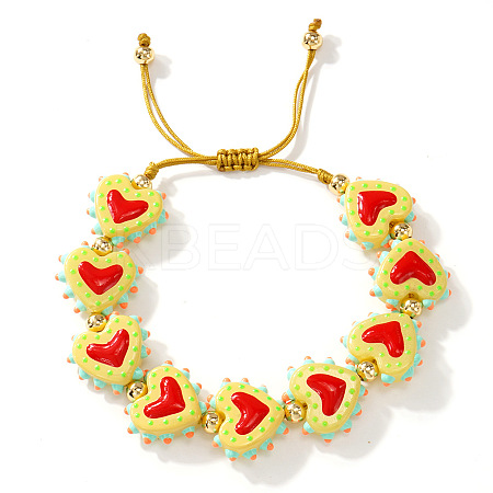 Bohemian Handmade Porcelain Enamel Beaded Braided Bead Bracelets for Women HT1623-4-1