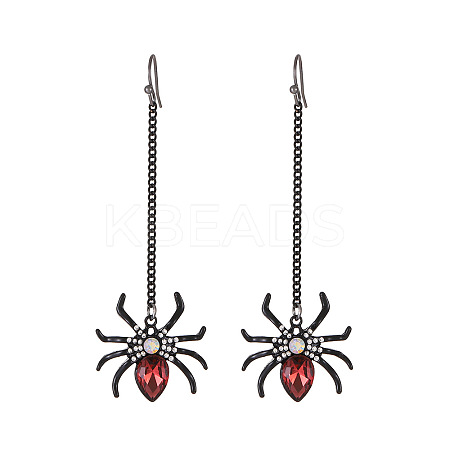 Halloween Alloy Rhinestone Dangle Earrings FS-WG03594-08-1