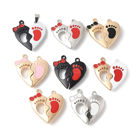 Spray Painted Alloy Enamel Magnetic Split Pendants PALLOY-V006-11-1