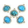 Dyed Natural Howlite Faceted Oval Links G-B126-01G-16-1