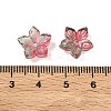 Two Tone Transparent Glass Bead Cap GLAA-H041-01B-3