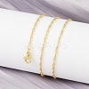 Brass Singapore Chains Necklace for Women NJEW-P265-07G-2