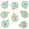 8Pcs 8 Styles Marine Animal 304 Stainless Steel Pendants STAS-FS0002-13-3