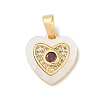 Brass Micro Pave Cubic Zirconia Pendants KK-Q030-02C-G-1