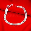 Brass Curb Chain Bracelets BJEW-BB17055-5