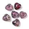 Dyed Natural Imperial Jasper Heart Palm Stone G-Q021-03D-1