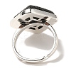 Natural Lava Rock Adjustable Rings RJEW-H240-01S-14-4
